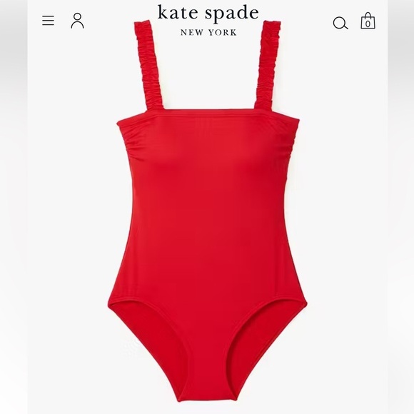 Kate Spade Womens Cabana Mini French Ruffle
Square-neck One-piece Swimsuit Small - Picture 4 of 11